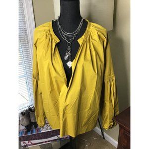 ZARA WOMAN TOP W/LONG PUFFY SLEEVES